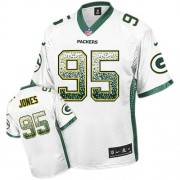 Nike Green Bay Packers 95 Men's Datone Jones Elite White Drift Fashion Jersey
