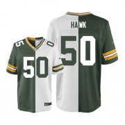 Nike Green Bay Packers 50 Men's A.J. Hawk Elite Team/Road Two Tone Jersey
