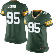 Nike Green Bay Packers 95 Women's Datone Jones Elite Green Team Color Home Jersey