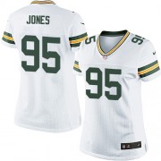 Nike Green Bay Packers 95 Women's Datone Jones Elite White Road Jersey