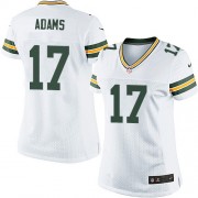 Nike Green Bay Packers 17 Women's Davante Adams Elite White Road Jersey