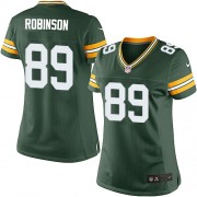 Nike Green Bay Packers 89 Women's Dave Robinson Elite Green Team Color Home Jersey