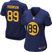 Nike Green Bay Packers 89 Women's Dave Robinson Elite Navy Blue Alternate Jersey