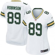 Nike Green Bay Packers 89 Women's Dave Robinson Game White Road Jersey