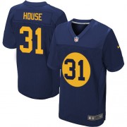 Nike Green Bay Packers 31 Men's Davon House Elite Navy Blue Alternate Jersey