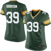 Nike Green Bay Packers 39 Women's Demetri Goodson Elite Green Team Color Home Jersey