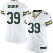 Nike Green Bay Packers 39 Women's Demetri Goodson Elite White Road Jersey