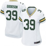Nike Green Bay Packers 39 Women's Demetri Goodson Game White Road Jersey