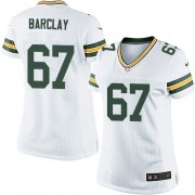 Nike Green Bay Packers 67 Women's Don Barclay Elite White Road Jersey