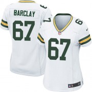 Nike Green Bay Packers 67 Women's Don Barclay Game White Road Jersey
