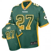 Nike Green Bay Packers 27 Men's Eddie Lacy Elite Green Drift Fashion Jersey