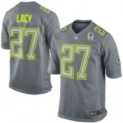 Nike Green Bay Packers 27 Men's Eddie Lacy Elite Grey 2014 Pro Bowl Jersey