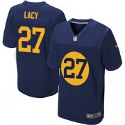 Nike Green Bay Packers 27 Men's Eddie Lacy Elite Navy Blue Alternate Jersey