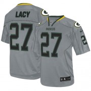 Nike Green Bay Packers 27 Men's Eddie Lacy Game Lights Out Grey Jersey