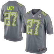 Nike Green Bay Packers 27 Men's Eddie Lacy Limited Grey 2014 Pro Bowl Jersey