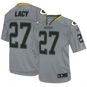 Nike Green Bay Packers 27 Men's Eddie Lacy Limited Lights Out Grey Jersey