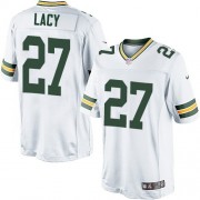 Nike Green Bay Packers 27 Men's Eddie Lacy Limited White Road Jersey
