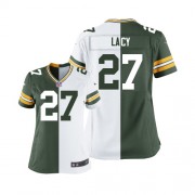 Nike Green Bay Packers 27 Women's Eddie Lacy Elite Team/Road Two Tone Jersey