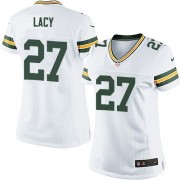Nike Green Bay Packers 27 Women's Eddie Lacy Elite White Road Jersey