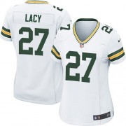 Nike Green Bay Packers 27 Women's Eddie Lacy Game White Road Jersey