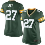 Nike Green Bay Packers 27 Women's Eddie Lacy Limited Green Team Color Home Jersey