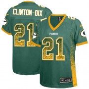 Nike Green Bay Packers 21 Women's Ha Ha Clinton-Dix Elite Green Drift Fashion Jersey