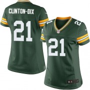 Nike Green Bay Packers 21 Women's Ha Ha Clinton-Dix Elite Green Team Color Home Jersey