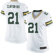 Nike Green Bay Packers 21 Women's Ha Ha Clinton-Dix Elite White Road Jersey