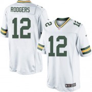 Nike Green Bay Packers 12 Men's Aaron Rodgers Limited White Road Jersey