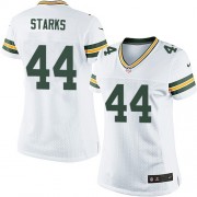 Nike Green Bay Packers 44 Women's James Starks Elite White Road Jersey