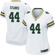 Nike Green Bay Packers 44 Women's James Starks Game White Road Jersey
