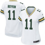 Nike Green Bay Packers 11 Women's Jarrett Boykin Game White Road Jersey