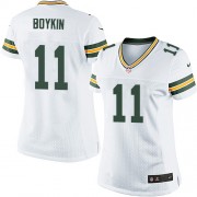 Nike Green Bay Packers 11 Women's Jarrett Boykin Limited White Road Jersey