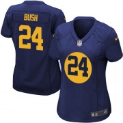 Nike Green Bay Packers 24 Women's Jarrett Bush Elite Navy Blue Alternate Jersey