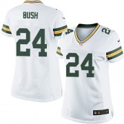 Nike Green Bay Packers 24 Women's Jarrett Bush Elite White Road Jersey