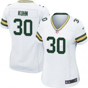 Nike Green Bay Packers 30 Women's John Kuhn Game White Road Jersey