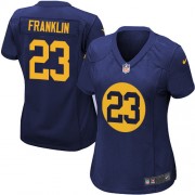 Nike Green Bay Packers 23 Women's Johnathan Franklin Elite Navy Blue Alternate Jersey