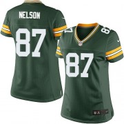 Nike Green Bay Packers 87 Women's Jordy Nelson Elite Green Team Color Home Jersey
