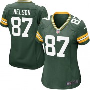 Nike Green Bay Packers 87 Women's Jordy Nelson Game Green Team Color Home Jersey