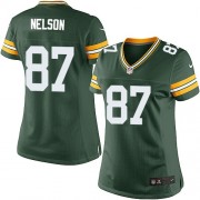 Nike Green Bay Packers 87 Women's Jordy Nelson Limited Green Team Color Home Jersey